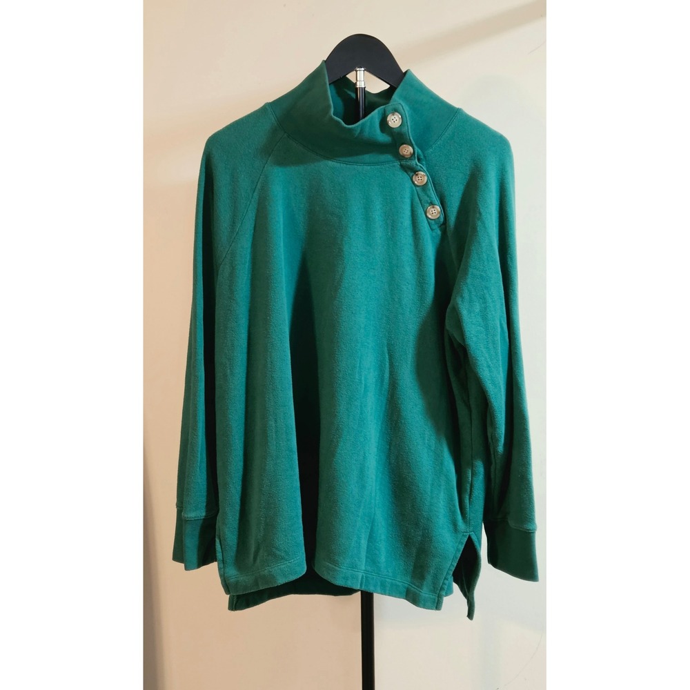 J.Crew Mock Neck Long Sleeve Sweater Women's Size Large Green